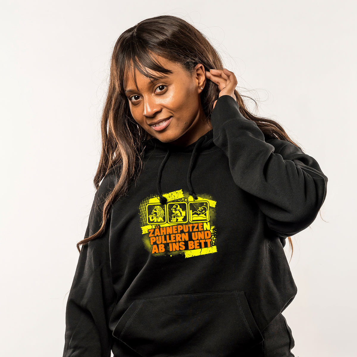Zähneputzen, Pullern und ab ins Bett (Band Karikaturen) | Hoodie (Unisex)